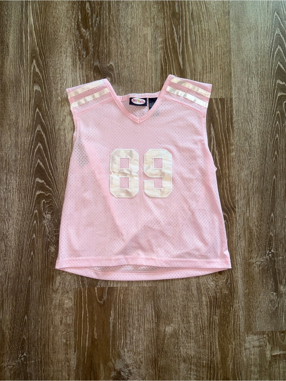 Vintage Y2K Pink Athletic Jersey Tank Top - 89 Detail